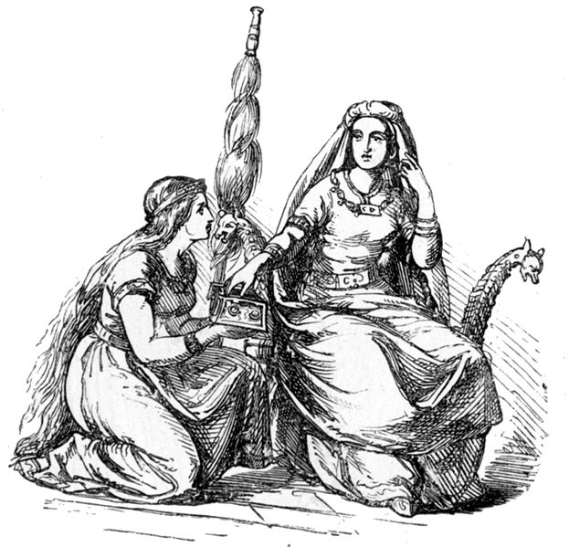 Ludwig Pietsch Frigg and Handmaiden, 1865