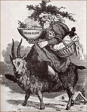 Father Christmas Riding a Goat, Wikimedia Commons