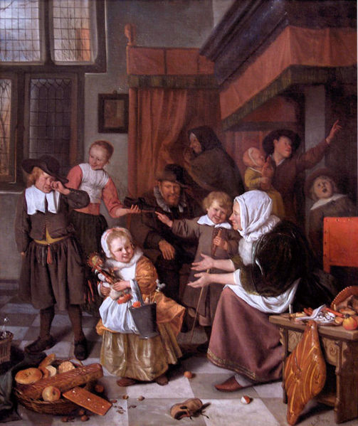 Jan Steen, Het Sint Nicolaasfeest (The Feast of St. Nicholas). Amsterdam, 1665-1668