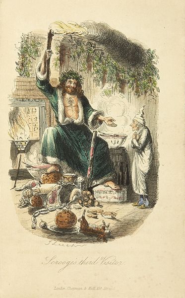 John Leech, Scrooges Third Visitor, 1843