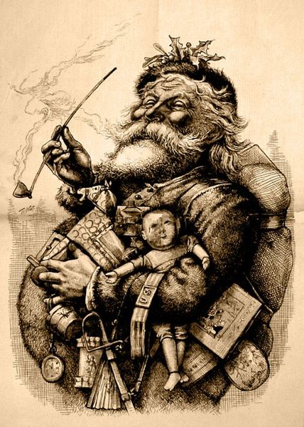 Thomas Nast, Merry Old Santa Claus, Harpers Weekly, 1881