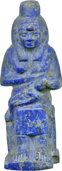 Isis Nursing Horus Lapis Lazuli 1550-1069 BCE Walters Art Museum Baltimore WIKIMEDIA