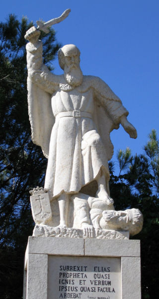 פסל אליהו השוחט את נביאי הבעל בכרמל, מוחרקה, הר הכרמל