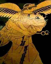 Kleophrades, Iris Nursing Hermes, 500-450 BCE