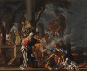 Sebastien Bourdon King Solomon Sacrificing to the Idols 1651
